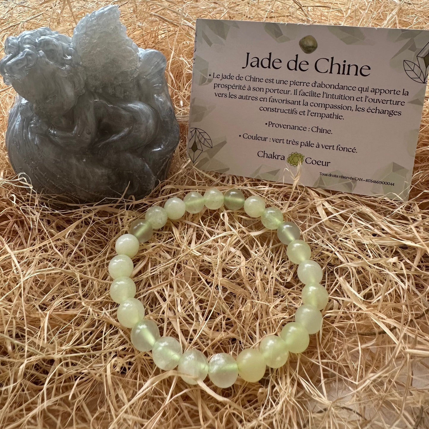 Bracelet boule jade de chine A